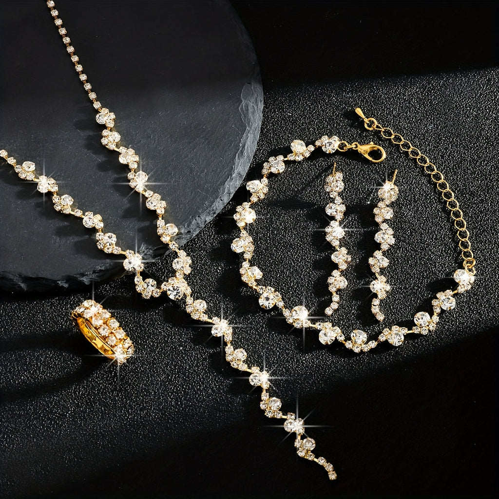 Valentine™ | Set Bijoux Fleur Étincelante Haut de Gamme