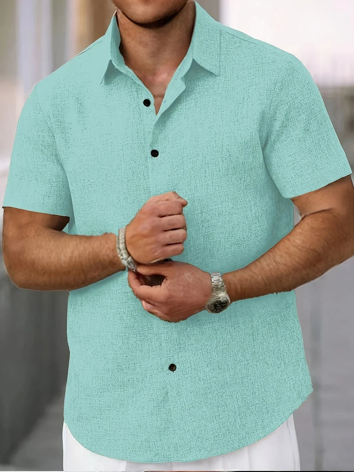 Maevine | Chemise légère à manches courtes en mélange de lin