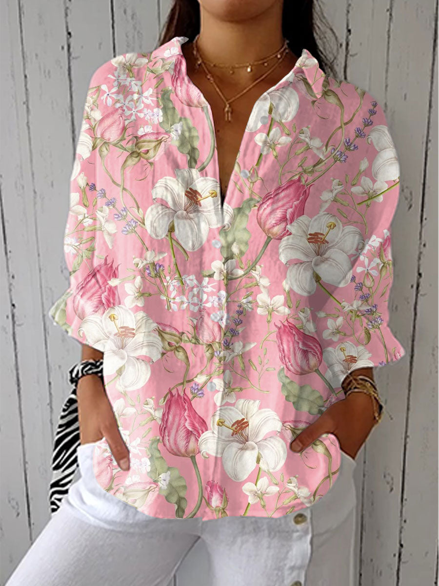 Françoise™ | Blouse Élégante Fleurie