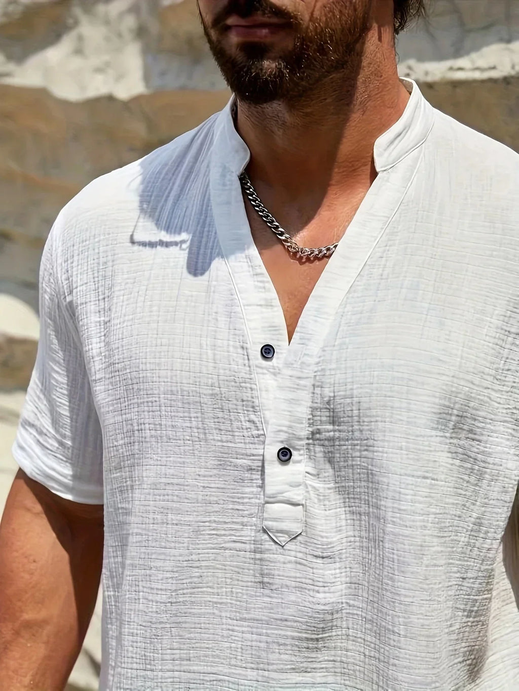 Maevine | Chemise d'été élégante à col montant