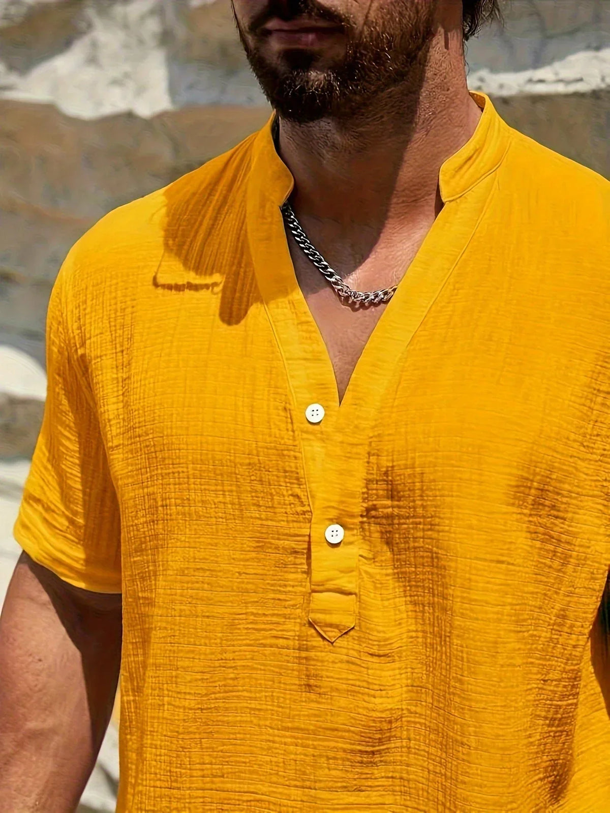 Maevine | Chemise d'été élégante à col montant