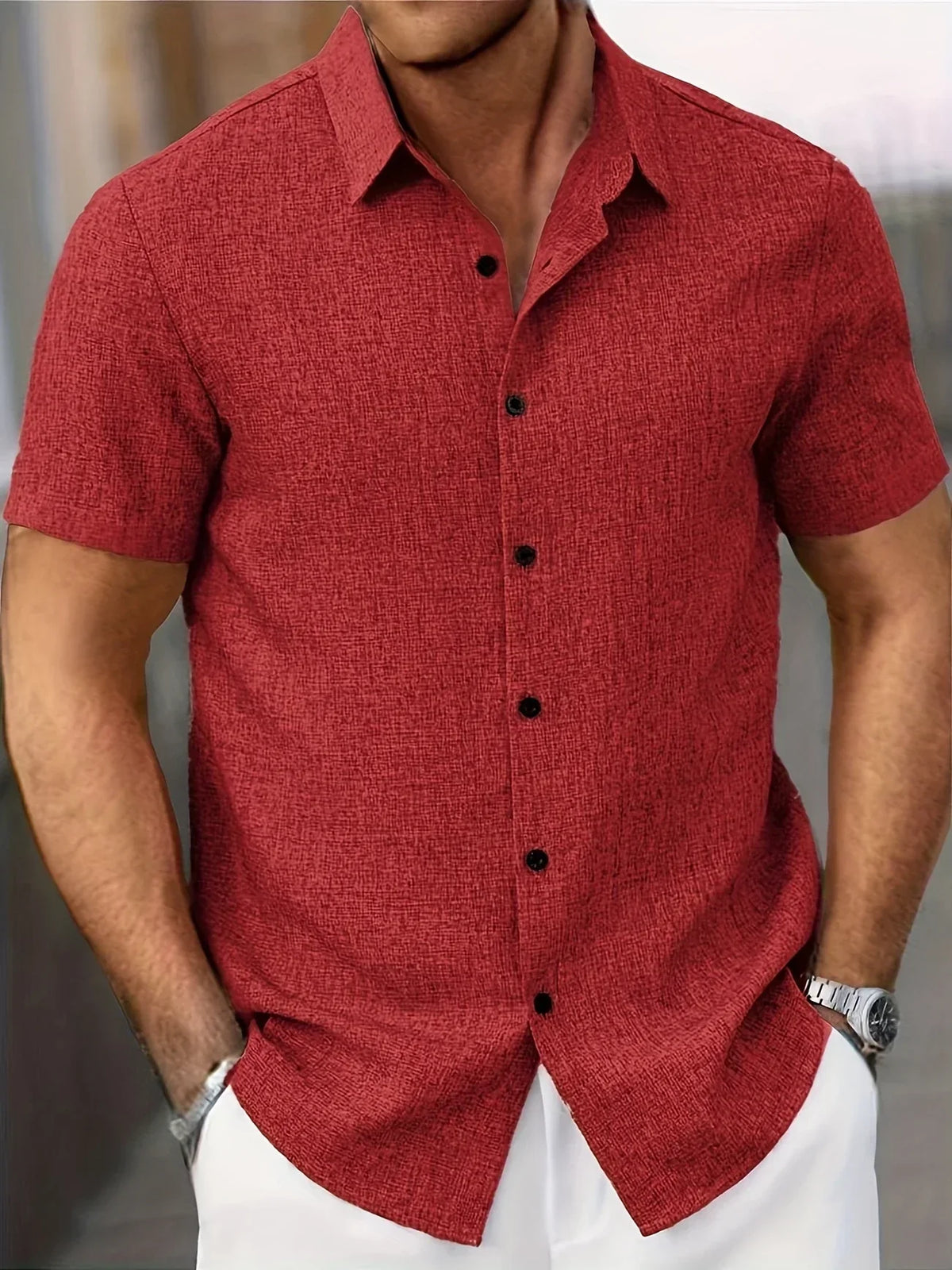 Maevine | Chemise légère à manches courtes en mélange de lin