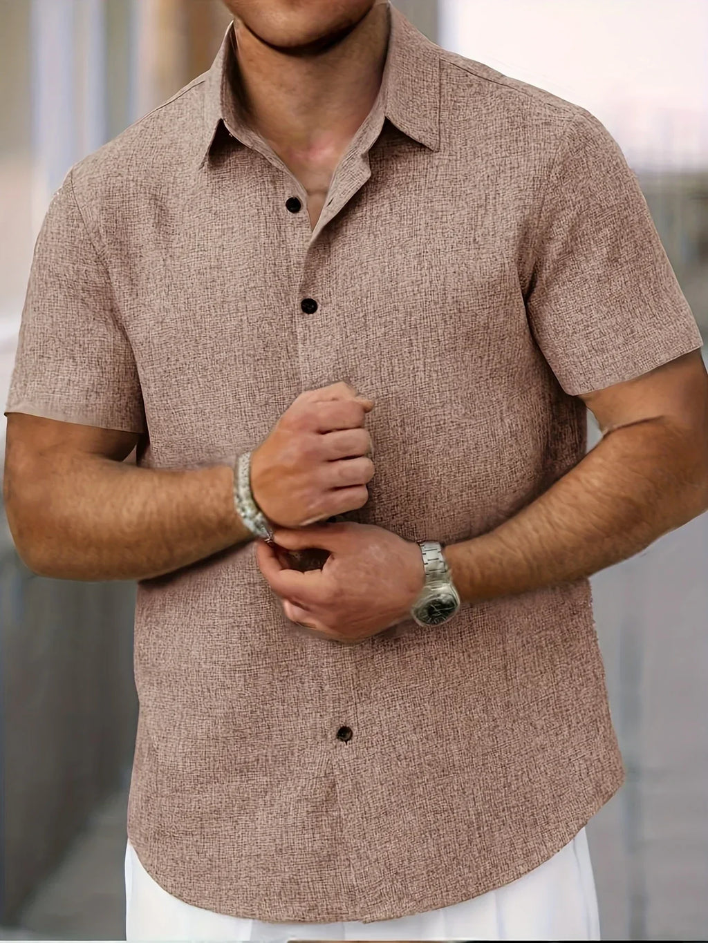 Maevine | Chemise légère à manches courtes en mélange de lin