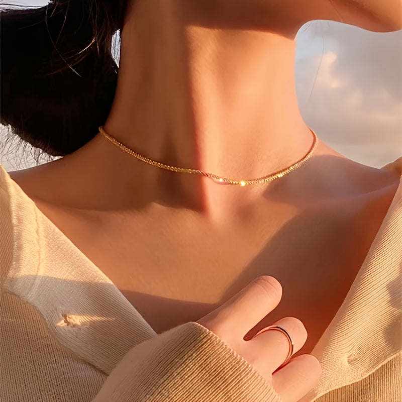 Lucie™ | Set Collier & Bracelet Scintillant Minimaliste