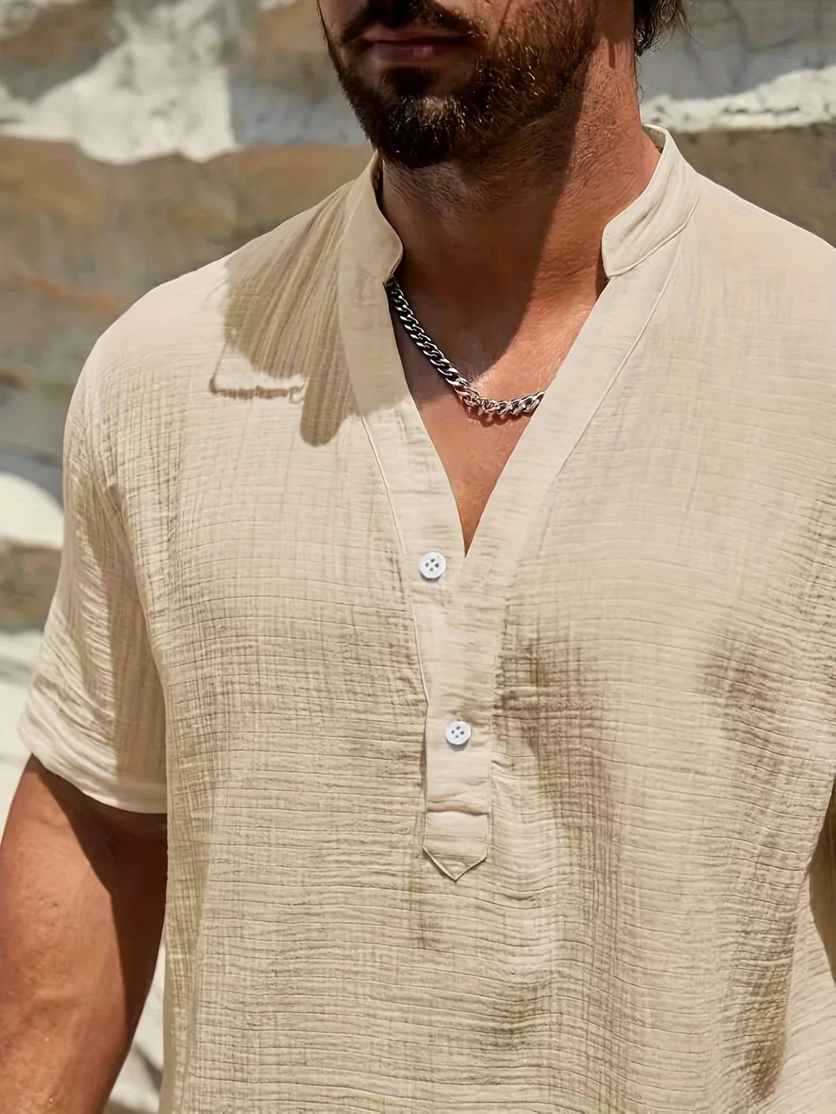 Maevine | Chemise d'été élégante à col montant