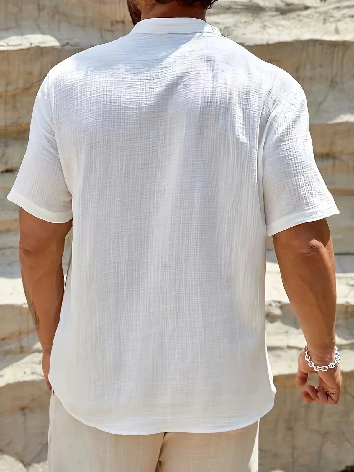 Maevine | Chemise d'été élégante à col montant