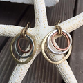 Henriette™ | Boucles d'Oreilles Vintage Bicolores Or & Argent