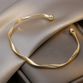Agathe™ | Bracelet Doré Élégant Poli
