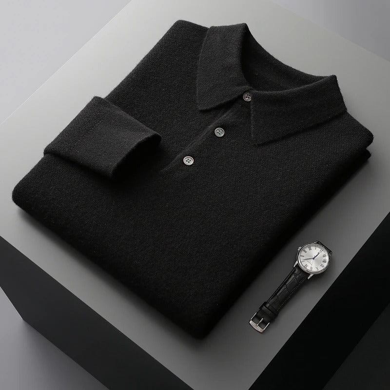 Pull Polo en Cachemire d'Élégance - Maison Claire et Sylvie