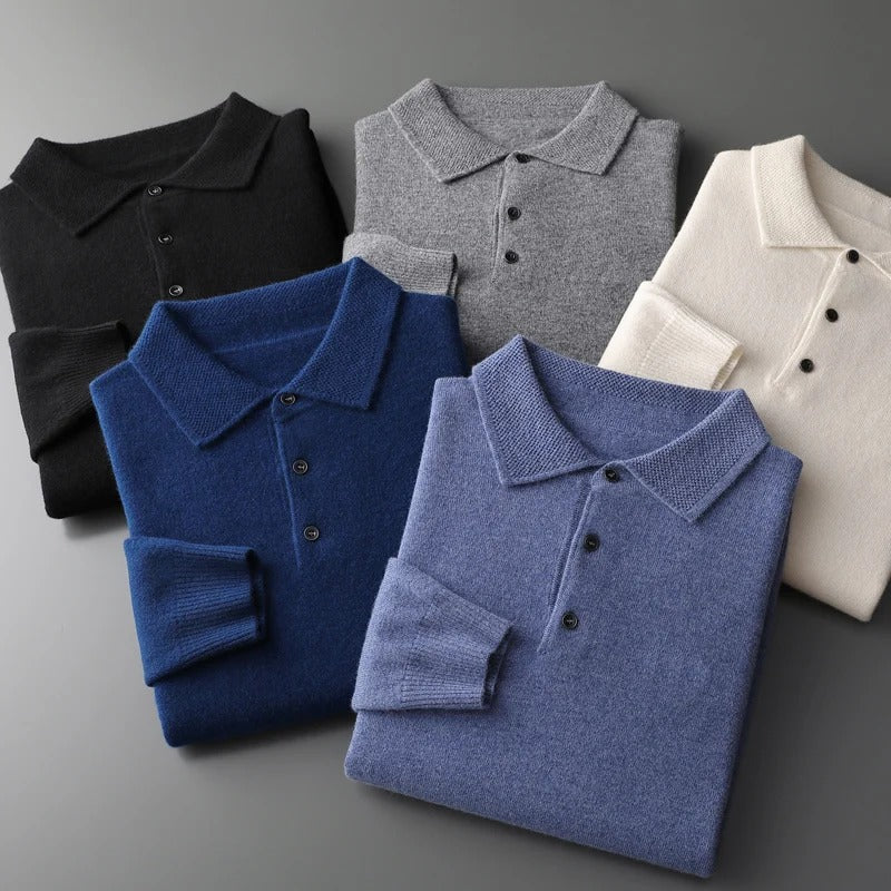 Pull Polo en Cachemire d'Élégance - Maison Claire et Sylvie
