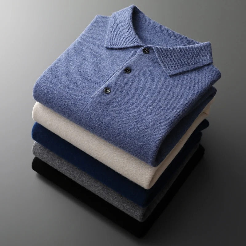 Pull Polo en Cachemire d'Élégance - Maison Claire et Sylvie