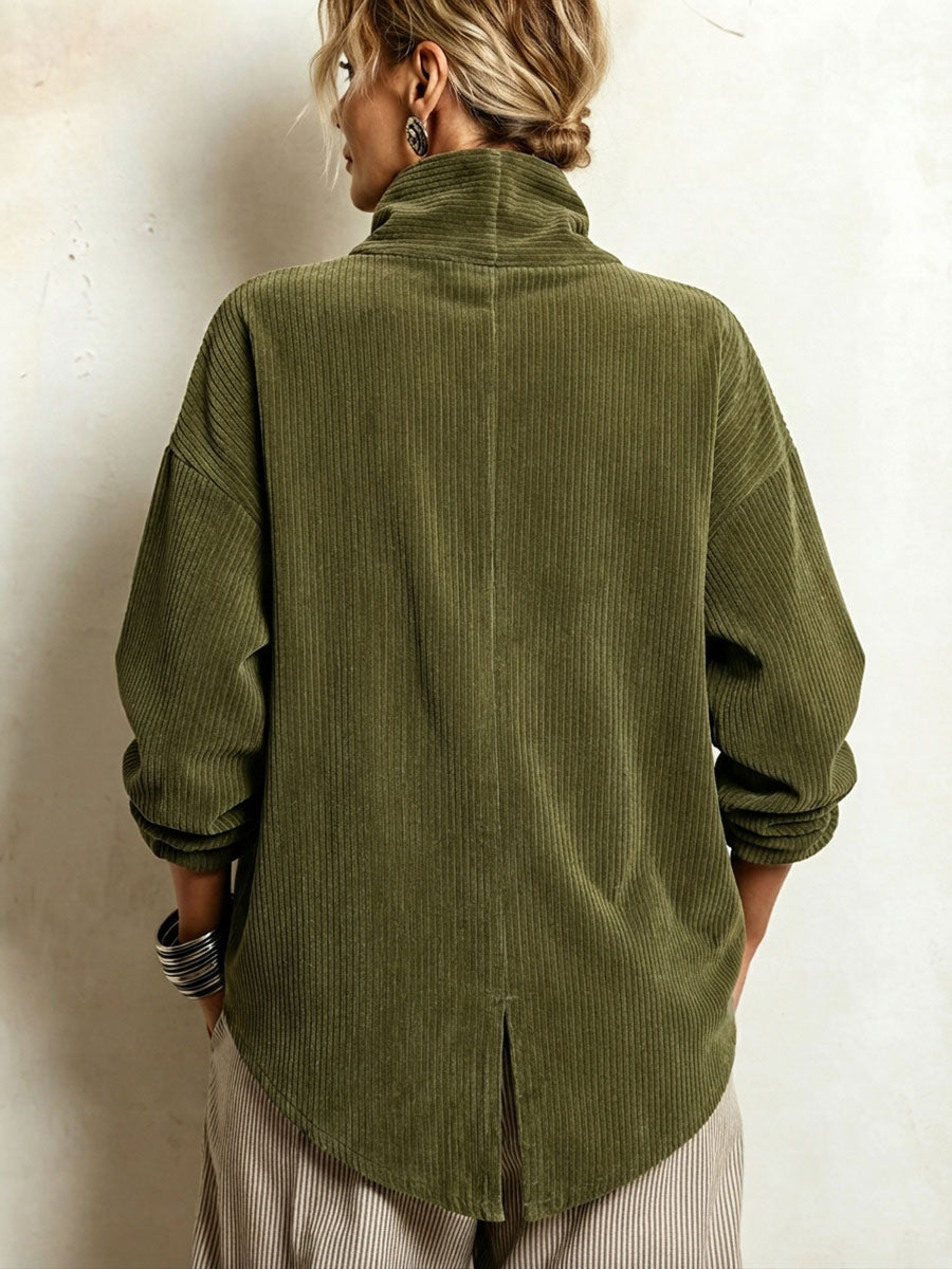Juliette | Pull asymétrique à col montant