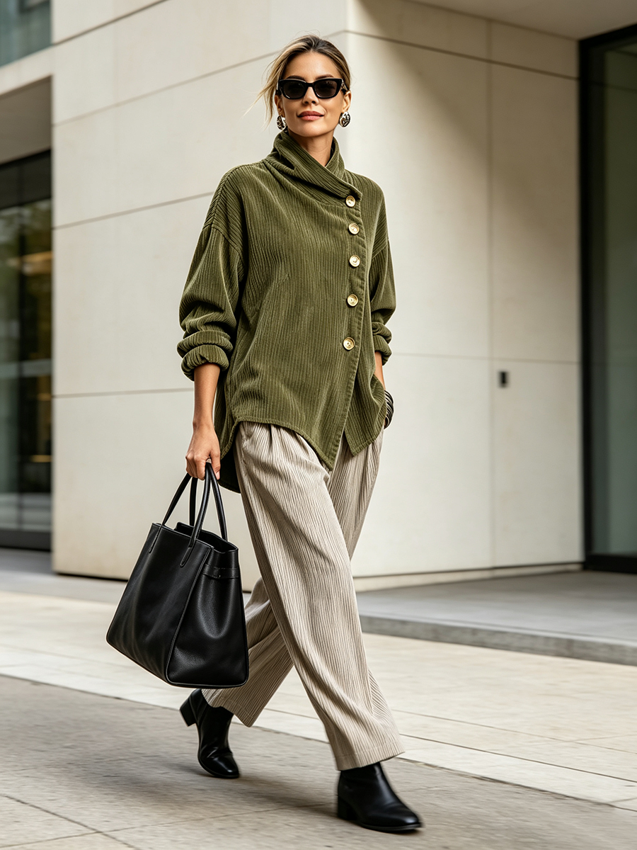 Juliette | Pull asymétrique à col montant