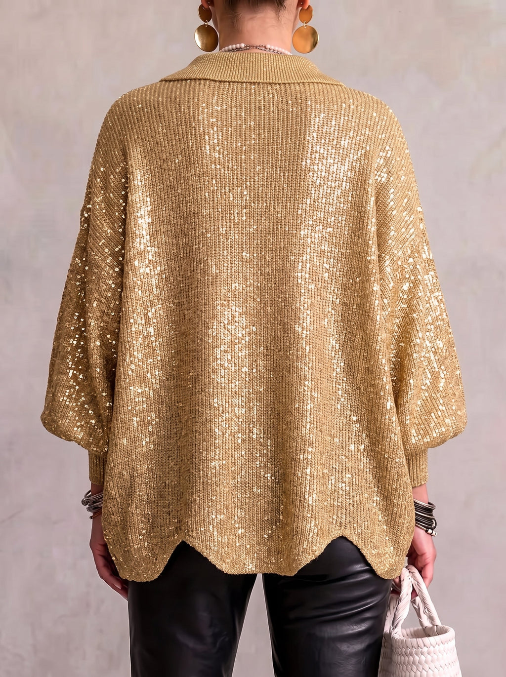 Capucine - Cardigan Boutonné Oversize à Col