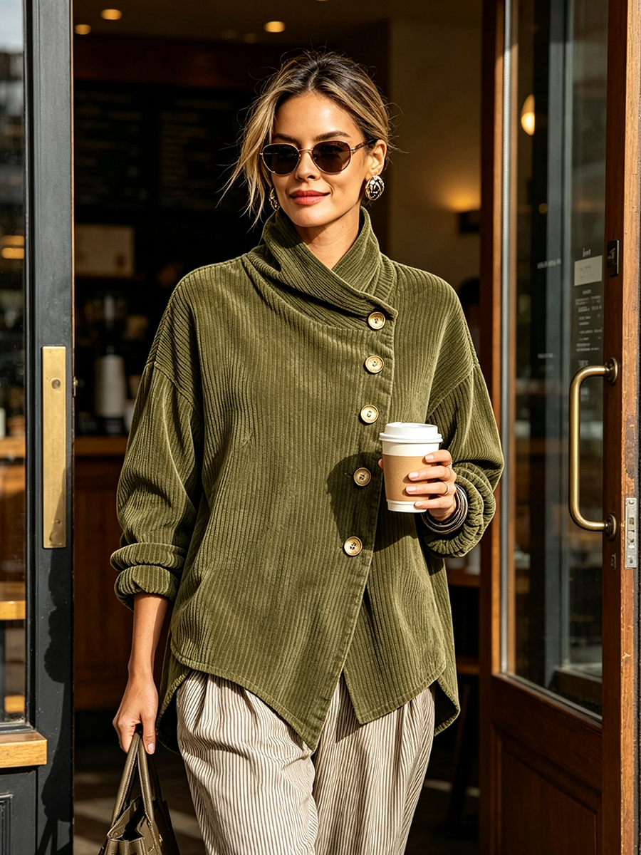 Juliette | Pull asymétrique à col montant