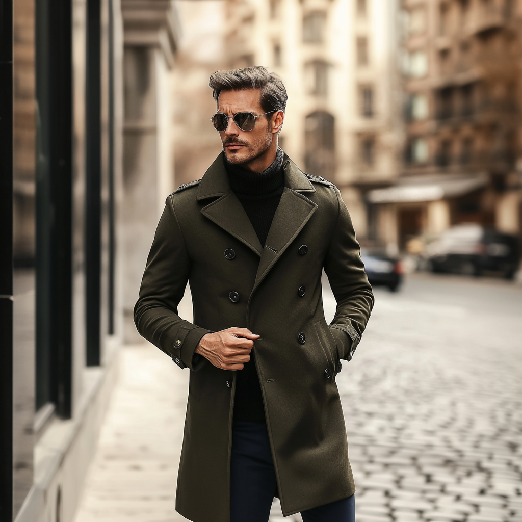 Manteau Chic en Laine de Cachemire - Élégance et Confort Assuré