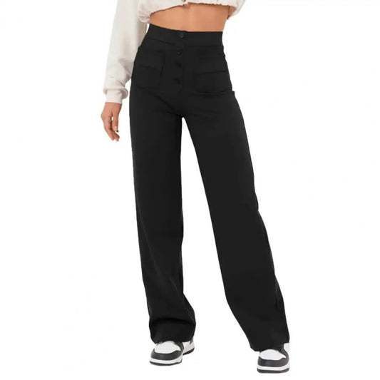 Pantalons Taille Haute en Crêpe Raffiné - Maison Claire et Sylvie