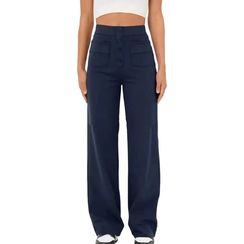 Pantalons Taille Haute en Crêpe Raffiné - Maison Claire et Sylvie