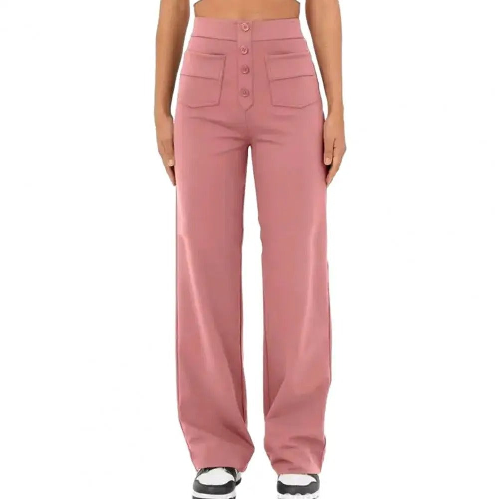 Pantalons Taille Haute en Crêpe Raffiné - Maison Claire et Sylvie