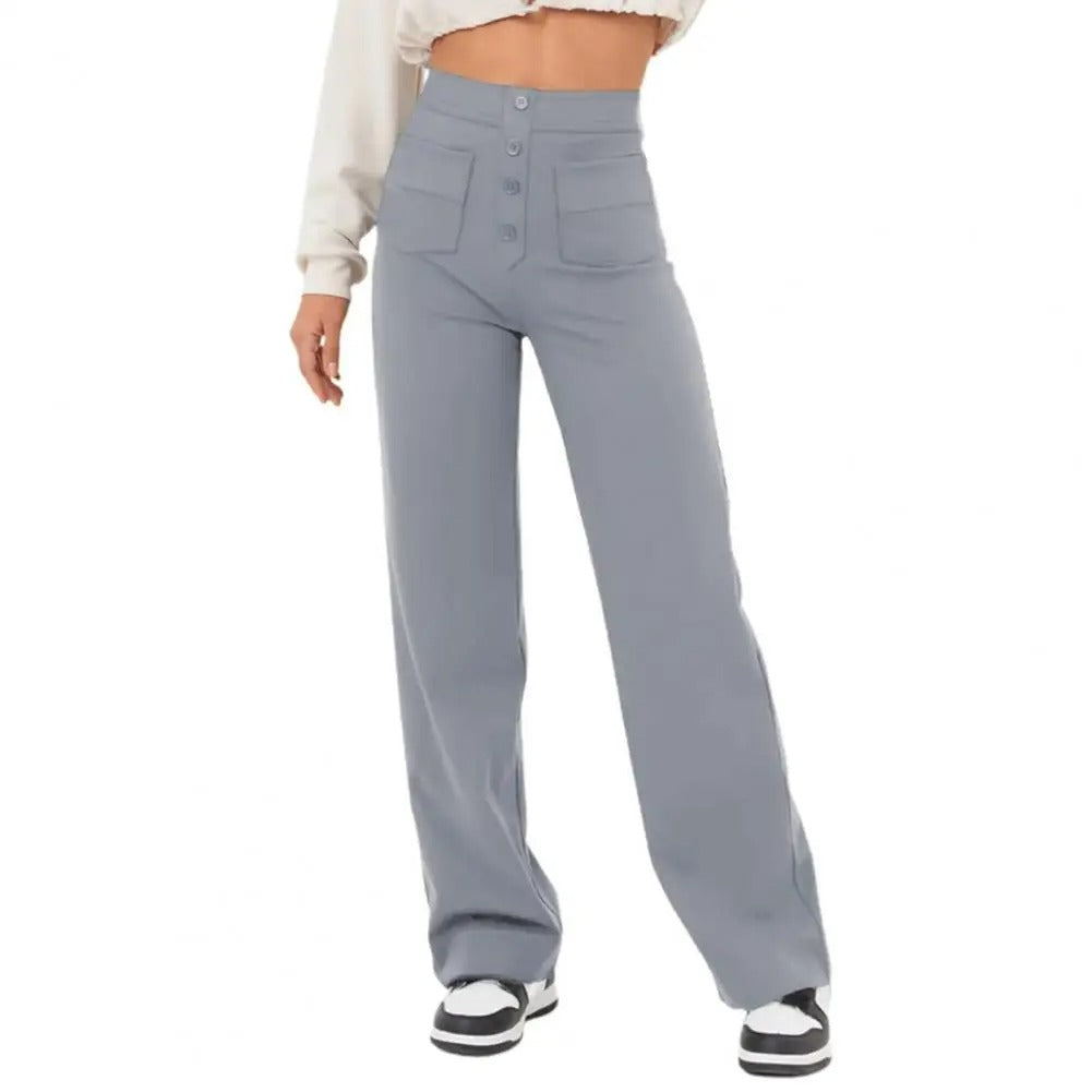 Pantalons Taille Haute en Crêpe Raffiné - Maison Claire et Sylvie