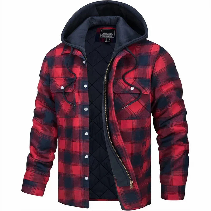 Arthur | Veste à carreaux avec capuche pour homme