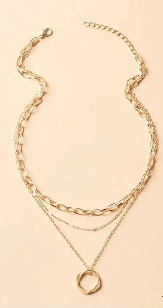 Héloïse™ | Collier Chaîne Dorée Superposée & Pendentif